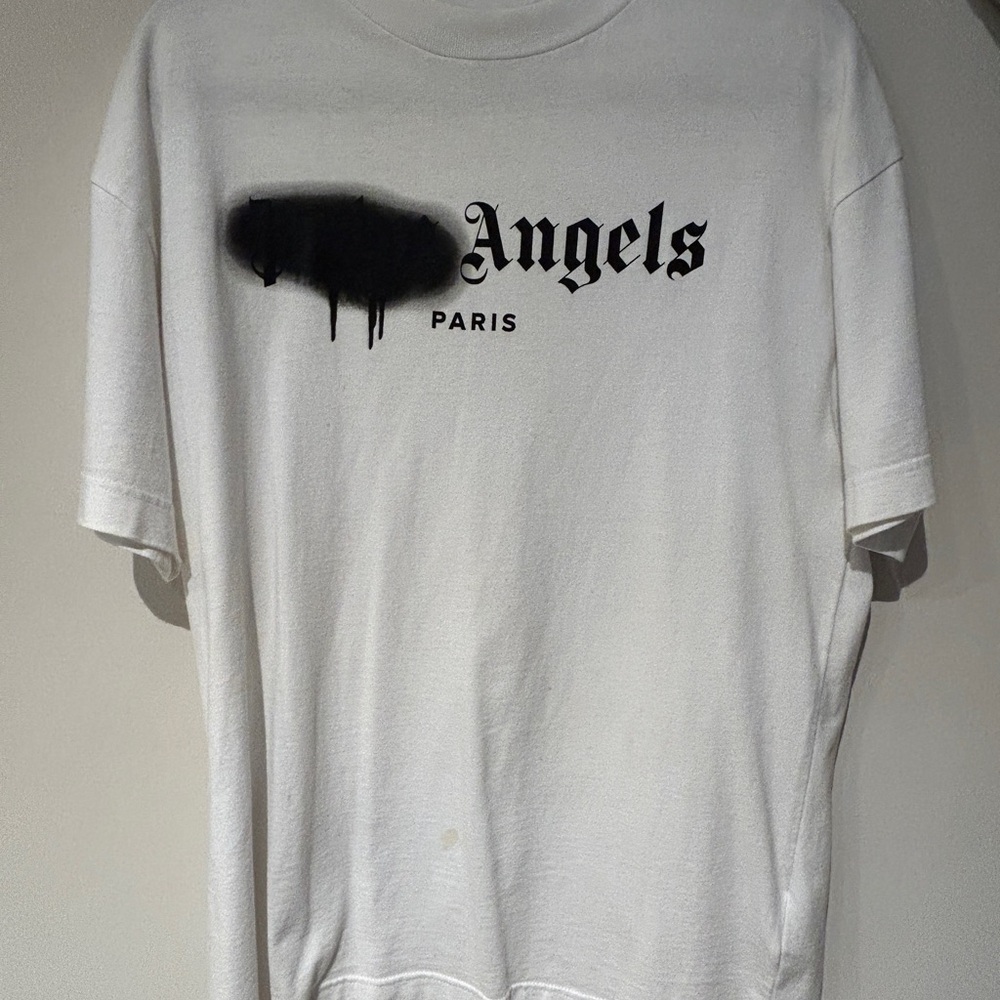 Palm Angels White Graphic Tee